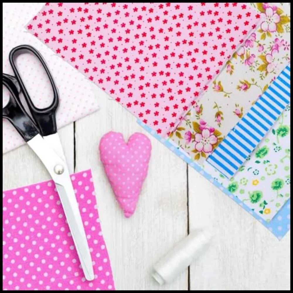 49-Piece Quilting Fabric Squares Set Premium Cotton DIY Craft Supplies